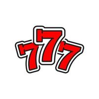 lucky sevens combination 777 casino element icon vector